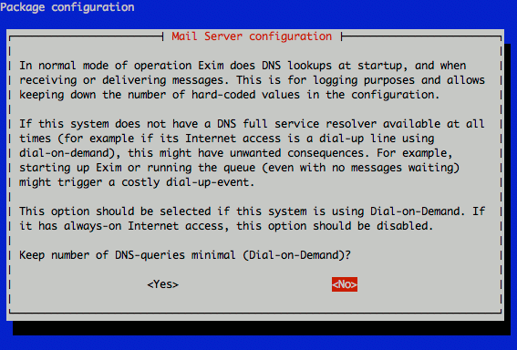 Exim4 DNS queries configuration on Ubuntu 9.10 (Karmic).